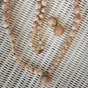 Vintage Necklace/Clip Earring Set